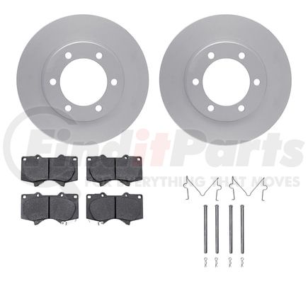 Dynamic Friction Company 4412-76008 GEOSPEC Coated Rotor- HD Brake Pad - Hardware