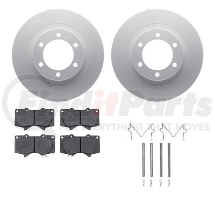 Dynamic Friction Company 4412-76009 GEOSPEC Coated Rotor- HD Brake Pad - Hardware