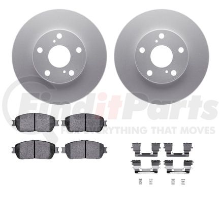 Dynamic Friction Company 4412-76012 GEOSPEC Coated Rotor- HD Brake Pad - Hardware