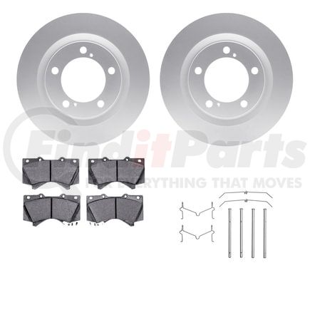 Dynamic Friction Company 4412-76013 GEOSPEC Coated Rotor- HD Brake Pad - Hardware