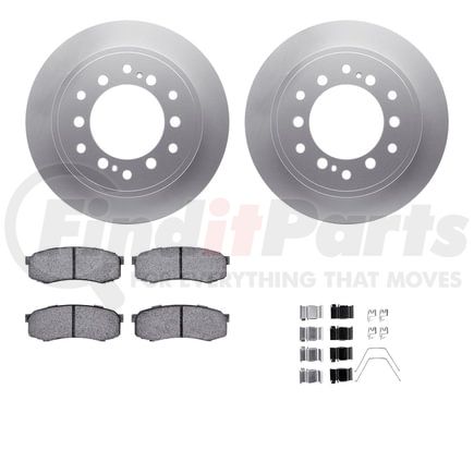 Dynamic Friction Company 4412-76017 GEOSPEC Coated Rotor- HD Brake Pad - Hardware