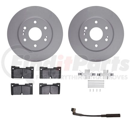 Dynamic Friction Company 4422-47001 GEOSPEC Coated Rotor- HD Brake Pad - Hardware and Sensor