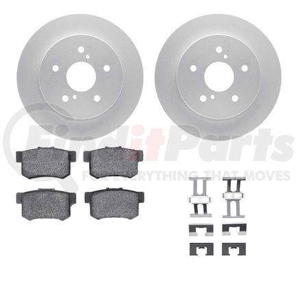 Dynamic Friction Company 4512-01014 GEOSPEC Coated Rotors with 5000 Brake Pads - Ceramic and Hardware