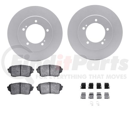 Dynamic Friction Company 4512-01020 GEOSPEC Coated Rotors with 5000 Brake Pads - Ceramic and Hardware