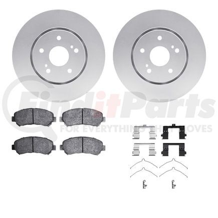 Dynamic Friction Company 4512-01015 GEOSPEC Coated Rotors with 5000 Brake Pads - Ceramic and Hardware