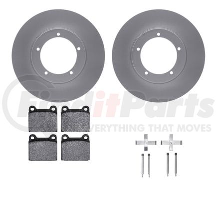 Dynamic Friction Company 4512-02028 GEOSPEC Coated Rotors with 5000 Brake Pads - Ceramic and Hardware