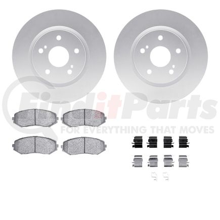 Dynamic Friction Company 4512-01021 GEOSPEC Coated Rotors with 5000 Brake Pads - Ceramic and Hardware