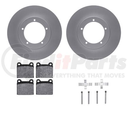 Dynamic Friction Company 4512-02029 GEOSPEC Coated Rotors with 5000 Brake Pads - Ceramic and Hardware