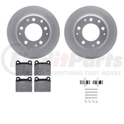 Dynamic Friction Company 4512-02033 GEOSPEC Coated Rotors with 5000 Brake Pads - Ceramic and Hardware
