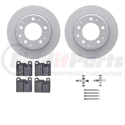 Dynamic Friction Company 4512-02035 GEOSPEC Coated Rotors with 5000 Brake Pads - Ceramic and Hardware