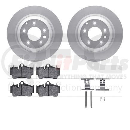 Dynamic Friction Company 4512-02039 GEOSPEC Coated Rotors with 5000 Brake Pads - Ceramic and Hardware