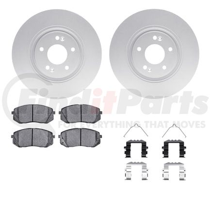Dynamic Friction Company 4512-03093 GEOSPEC Coated Rotors with 5000 Brake Pads - Ceramic and Hardware