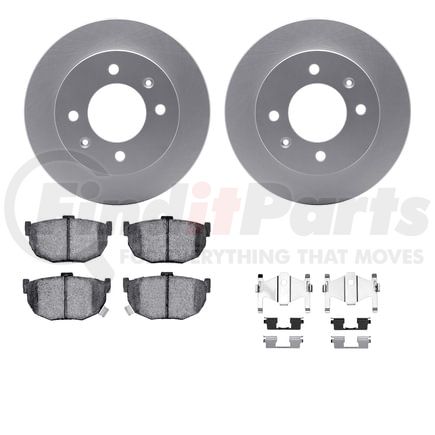 Dynamic Friction Company 4512-03098 GEOSPEC Coated Rotors with 5000 Brake Pads - Ceramic and Hardware