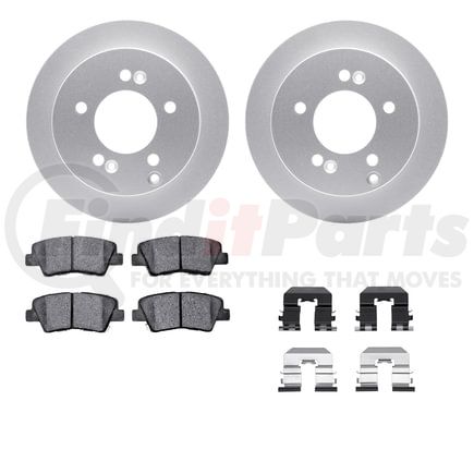 Dynamic Friction Company 4512-03101 GEOSPEC Coated Rotors with 5000 Brake Pads - Ceramic and Hardware