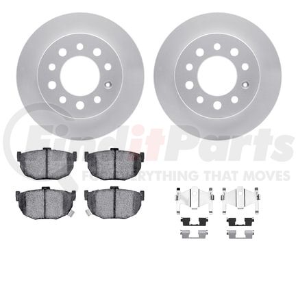Dynamic Friction Company 4512-03107 GEOSPEC Coated Rotors with 5000 Brake Pads - Ceramic and Hardware