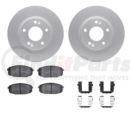 Dynamic Friction Company 4512-03105 GEOSPEC Coated Rotors with 5000 Brake Pads - Ceramic and Hardware