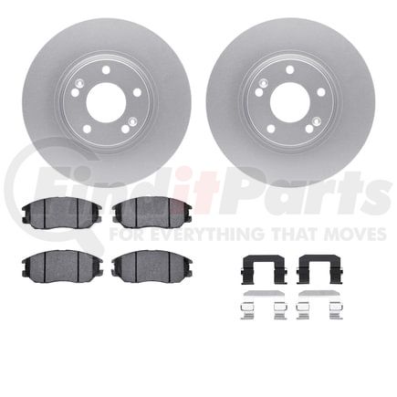 Dynamic Friction Company 4512-03110 GEOSPEC Coated Rotors with 5000 Brake Pads - Ceramic and Hardware
