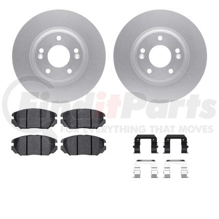Dynamic Friction Company 4512-03114 GEOSPEC Coated Rotors with 5000 Brake Pads - Ceramic and Hardware