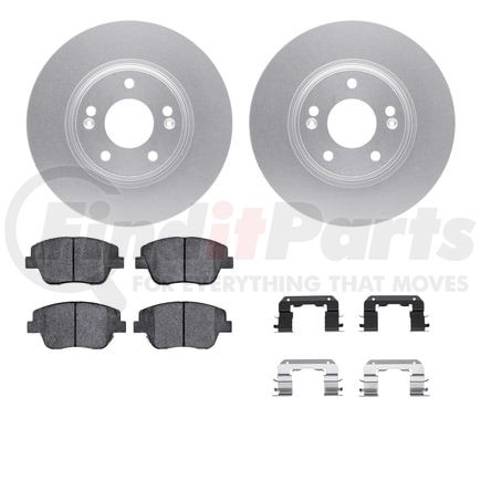 Dynamic Friction Company 4512-03118 GEOSPEC Coated Rotors with 5000 Brake Pads - Ceramic and Hardware