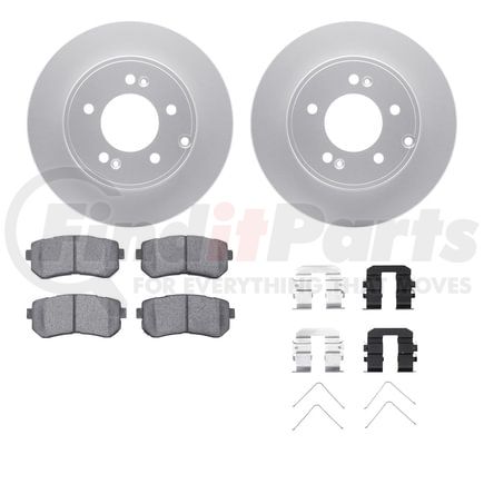 Dynamic Friction Company 4512-03127 GEOSPEC Coated Rotors with 5000 Brake Pads - Ceramic and Hardware