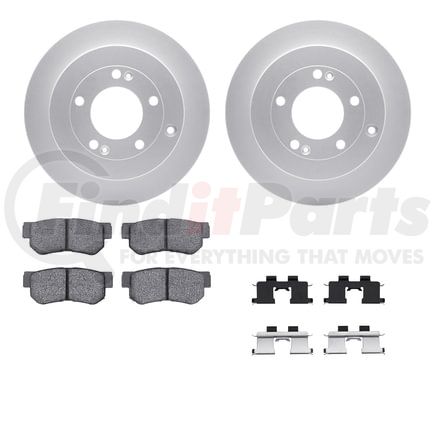 Dynamic Friction Company 4512-03129 GEOSPEC Coated Rotors with 5000 Brake Pads - Ceramic and Hardware