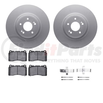 Dynamic Friction Company 4512-03141 GEOSPEC Coated Rotors with 5000 Brake Pads - Ceramic and Hardware
