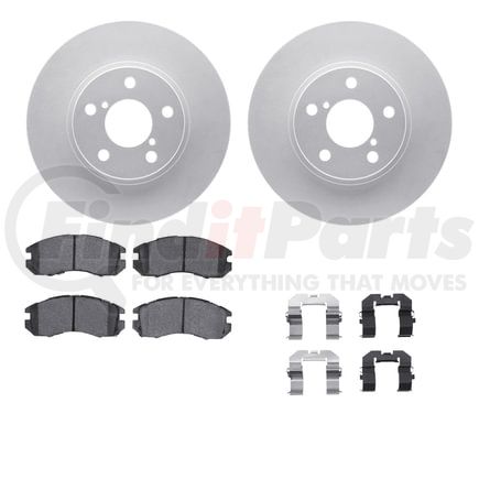 Dynamic Friction Company 4512-13042 GEOSPEC Coated Rotors with 5000 Brake Pads - Ceramic and Hardware