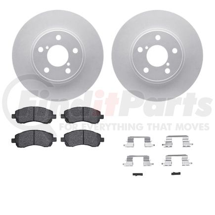 Dynamic Friction Company 4512-13043 GEOSPEC Coated Rotors with 5000 Brake Pads - Ceramic and Hardware