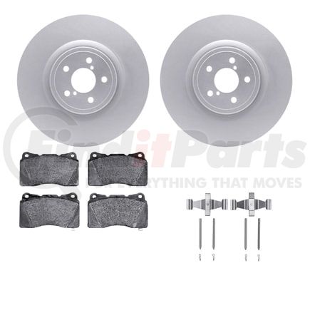Dynamic Friction Company 4512-13051 GEOSPEC Coated Rotors with 5000 Brake Pads - Ceramic and Hardware