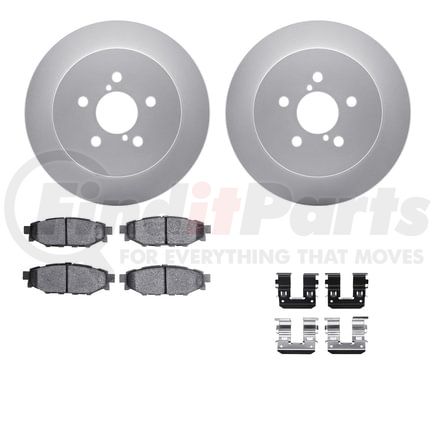 Dynamic Friction Company 4512-13063 GEOSPEC Coated Rotors with 5000 Brake Pads - Ceramic and Hardware