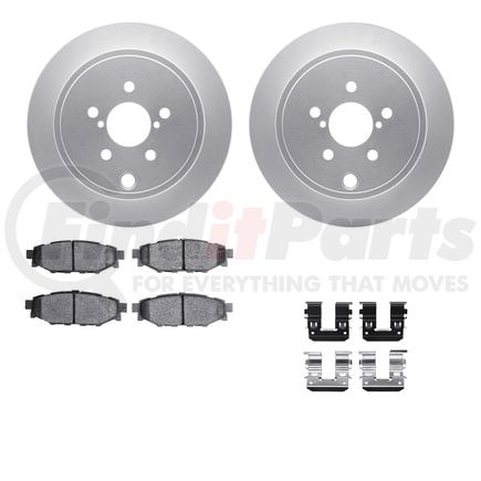 Dynamic Friction Company 4512-13064 GEOSPEC Coated Rotors with 5000 Brake Pads - Ceramic and Hardware