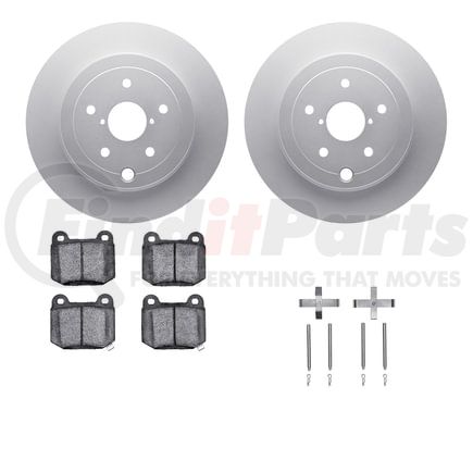 Dynamic Friction Company 4512-13065 GEOSPEC Coated Rotors with 5000 Brake Pads - Ceramic and Hardware
