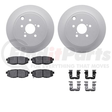 Dynamic Friction Company 4512-13066 GEOSPEC Coated Rotors with 5000 Brake Pads - Ceramic and Hardware