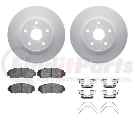 Dynamic Friction Company 4512-13071 GEOSPEC Coated Rotors with 5000 Brake Pads - Ceramic and Hardware