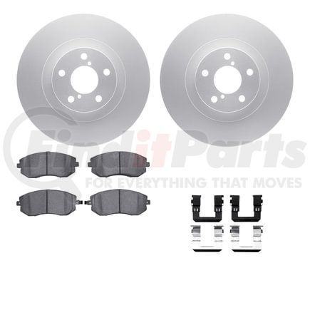 Dynamic Friction Company 4512-13076 GEOSPEC Coated Rotors with 5000 Brake Pads - Ceramic and Hardware