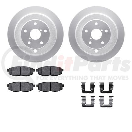 Dynamic Friction Company 4512-13082 GEOSPEC Coated Rotors with 5000 Brake Pads - Ceramic and Hardware