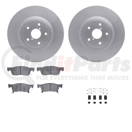 Dynamic Friction Company 4512-13086 GEOSPEC Coated Rotors with 5000 Brake Pads - Ceramic and Hardware