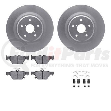 Dynamic Friction Company 4512-13087 GEOSPEC Coated Rotors with 5000 Brake Pads - Ceramic and Hardware
