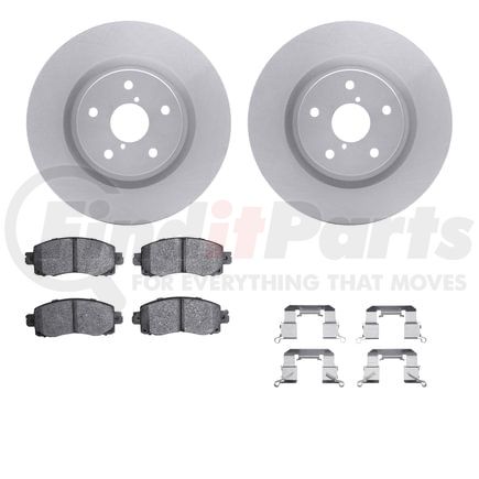 Dynamic Friction Company 4512-13088 GEOSPEC Coated Rotors with 5000 Brake Pads - Ceramic and Hardware