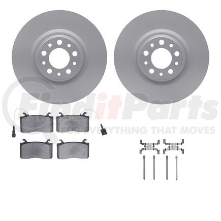 Dynamic Friction Company 4512-16004 GEOSPEC Coated Rotors with 5000 Brake Pads - Ceramic and Hardware