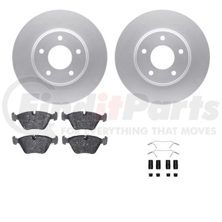 Dynamic Friction Company 4512-20034 GEOSPEC Coated Rotors with 5000 Brake Pads - Ceramic and Hardware