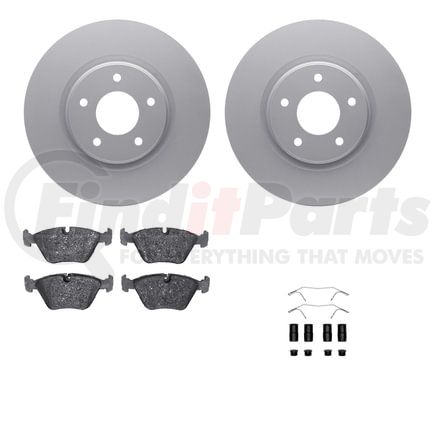 Dynamic Friction Company 4512-20035 GEOSPEC Coated Rotors with 5000 Brake Pads - Ceramic and Hardware