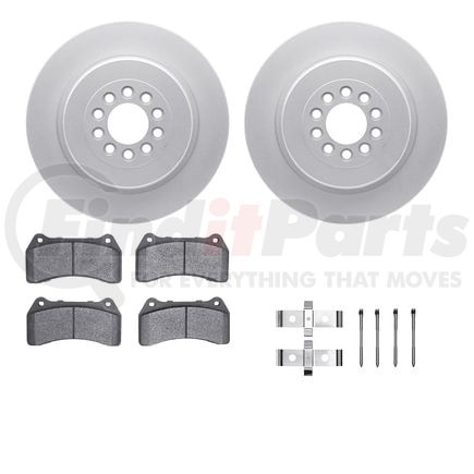Dynamic Friction Company 4512-20038 GEOSPEC Coated Rotors with 5000 Brake Pads - Ceramic and Hardware