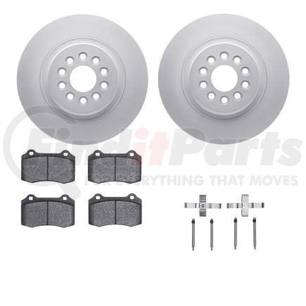 Dynamic Friction Company 4512-20039 GEOSPEC Coated Rotors with 5000 Brake Pads - Ceramic and Hardware
