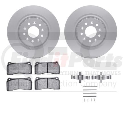 Dynamic Friction Company 4512-20040 GEOSPEC Coated Rotors with 5000 Brake Pads - Ceramic and Hardware