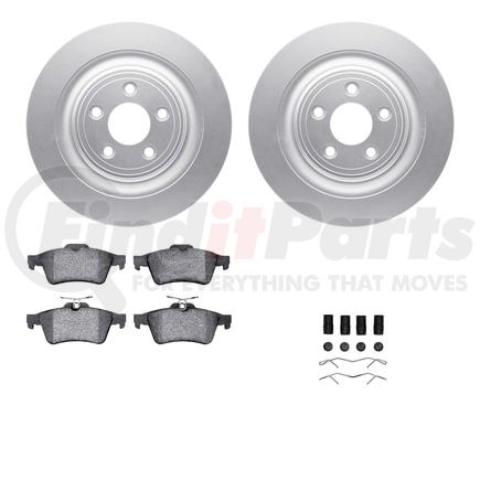 Dynamic Friction Company 4512-20042 GEOSPEC Coated Rotors with 5000 Brake Pads - Ceramic and Hardware