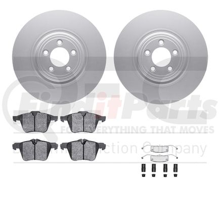 Dynamic Friction Company 4512-20047 GEOSPEC Coated Rotors with 5000 Brake Pads - Ceramic and Hardware