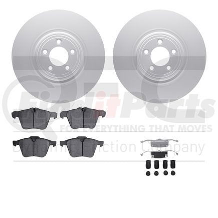 Dynamic Friction Company 4512-20049 GEOSPEC Coated Rotors with 5000 Brake Pads - Ceramic and Hardware