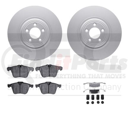 Dynamic Friction Company 4512-20050 GEOSPEC Coated Rotors with 5000 Brake Pads - Ceramic and Hardware