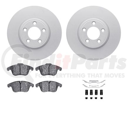Dynamic Friction Company 4512-20051 GEOSPEC Coated Rotors with 5000 Brake Pads - Ceramic and Hardware